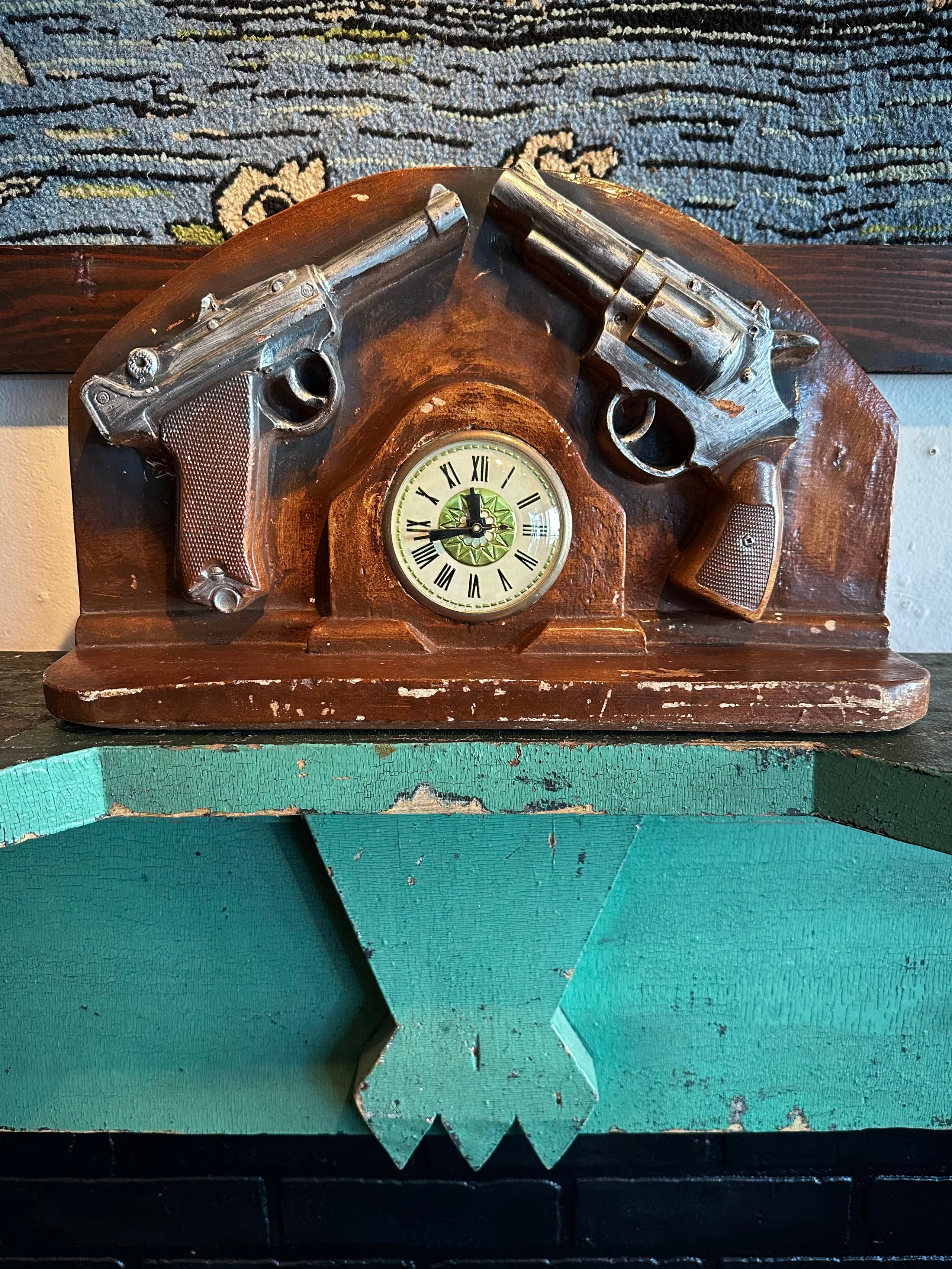 Pistol Mantel Clock